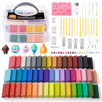 1 x RAW Customer Returns Shuttle Art Polymer Clay, 50 Colorful Soft Clay Set, 1.4 kg 3.1 lb, Oven-Hardening Modeling Clay Set, Baking Kneading, Equipped with 19 Carving Tools and 10 Accessories, Non-Sticky, Non-Toxic - RRP €29.5