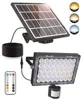 1 x RAW Customer Returns CLY 30W Outdoor LED Solar Light with Motion Sensor, 2600LM Outdoor LED Solar Spotlights, IP66 Waterproof Outdoor Solar Lights, 2700K 4000K 6000K, Solar Lamp for Corridor, Garage - RRP €30.16