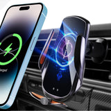 1 x RAW Customer Returns 15W Car Phone Holder with Charging Function, Automatic Clamping Qi Inductive Charging Station Car Charger Accessories Fast Wireless Charger Car for iPhone 15 14 13 12, Galaxy 24 23 23 etc - RRP €29.99