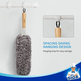 1 x RAW Customer Returns MR.SIGA microfiber feather duster, washable dust mop with bamboo handle, dust magnet for household cleaning - RRP €14.0