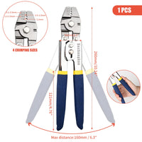 1 x RAW Customer Returns Dechengbao Wire Rope Crimping Tool, Cable Crimps up to 2.2mm, Stainless Steel Wire Rope Crimping Tool, Wire Crimping Plier, for Oval Aluminum Sleeves, Crimp Sleeves, Crimp Loop Sleeve - RRP €28.99