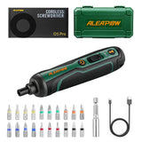 1 x RAW Customer Returns ALEAPOW Mini, cordless screwdriver set 3-speed torque setting screwdriver, max. 5 NM, 3.6V 2000mAh with 21 accessories, double LED light, USB Type-C charging cable, with storage box - RRP €26.21