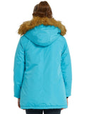 1 x Brand New ZSHOW Girls Winter Cotton Padded Coat Water Repellent Outdoor Jacket Faux Fur Hooded Coats Warm Fleece Jackets Blue 116-122 - RRP €66.99