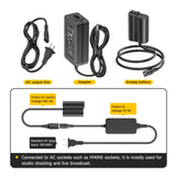 1 x RAW Customer Returns Mspalocell ENEL15 Dummy Battery Kit, AC Power Supply Adapter with Battery Connector for Nikon D7500,D7000,D7200,D7100,D780,D750,D610,D600,D500,D810,D810A,D800E,D850,D800,Z5,Z6,Z7,Z6II,Z7II Cameras - RRP €38.3