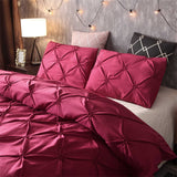 2 x Brand New RAJEGAR 3 Piece Bedding Set Diamond Pleat Duvet Cover with 2 Pillow Shams - RRP €57.76