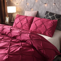 2 x Brand New RAJEGAR Diamond Pinch Pattern Bedding Set 3 Piece Duvet Cover with 2 Pillowcases - RRP €59.98