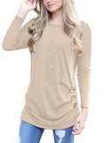 1 x Brand New MOLERANI T-Shirts for Women Long Sleeve Round Neck Tunic Blouse Top Casual Tee Apricot XXL 50 - RRP €26.99