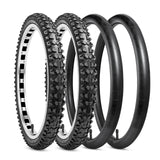 1 x RAW Customer Returns YunSCM 18 Inch Bicycle Tires 18x2.125 57-355 Plus Liner Set of 2 18 Inch Tube 18x1.75 2.125 AV32mm Valve Compatible Bike - RRP €39.29