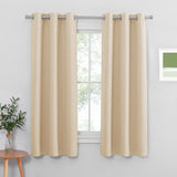 1 x RAW Customer Returns PONY DANCE Curtains Bedroom Eyelet Curtain Set of 2 Beige Opaque Blackout Curtains Living Room Curtains Short H 158 x W 106 cm Biscotti Beige - RRP €27.58