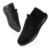 1 x Brand New Ranberone Men s Fashion Sneakers Lightweight and Breathable Sports Shoes Outdoor Multisport Shoes All Black 44 - RRP €51.6