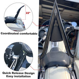 1 x RAW Customer Returns Motorcycle Detachable Sissybar Backrest Passenger 22 Inch Purpose Seat Backrest Cushion Adjustable Foldable Removable for Touring Street Glide Electra Glide Road Glide Road King 2009-2023 - RRP €166.57