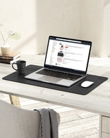 1 x RAW Customer Returns YSAGi Desk pad, mouse pad with leather and non-slip suede, multifunctional office mouse pad, laptop desk pad, table protection pad for office home office black, 60 x 35 cm  - RRP €12.99