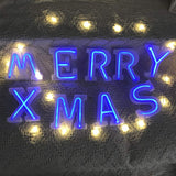 14 x Brand New Light Up Neon Letters Wall Art, Wall Decor, Table Decor, Home Bar, Christmas, Birthday Party, Valentine s Day, Blue Letters X  - RRP €319.2