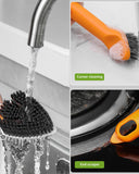 1 x Brand New 3 in 1 Cleaning Brush, Floor Seam Brush with Clip, Tile Brushes, Kitchen Bathroom Brush - RRP €22.8