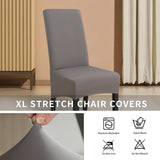 1 x RAW Customer Returns Lydevo chair covers XL set of 6 stretch chair covers swing chairs XL for dining room chairs spandex universal chair cover large dining chair slipcovers for chair dining room hotel banquet, dark grey - RRP €30.24