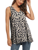 1 x Brand New AUSELILY Women s Casual Sleeveless V-Neck T-Shirt Leopard,S  - RRP €22.79