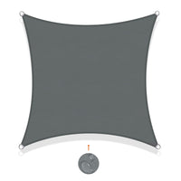 1 x RAW Customer Returns SUNNY GUARD Square Shade Sail Awning 2.5x2.5m Waterproof Windproof UV Protection for Patio, Garden, Outdoors, Terrace, Anthracite Gray - RRP €35.99