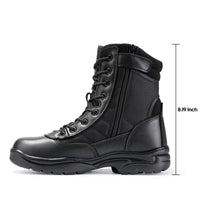 1 x RAW Customer Returns NORTIV 8 Men s Military Tactical Work Boots with Side Zipper Motorcycle Combat Boots BLACK TROOPER Size 43.5EU 10US - RRP €64.99