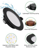 1 x RAW Customer Returns Dexnump recessed spotlight LED ultra flat 230V, 7W LED spot 700LM 25mm installation depth, ceiling spotlights 75-95mm installation diameter, IP44 recessed spotlights, set of 6 warm white 2700K, black  - RRP €29.23