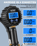 1 x RAW Customer Returns AUTDER Digital Tire Inflator Pressure Gauge, Compressed Air Tire Pressure Gauge Air Pressure Gauge, 250 PSI Tire Pressure Gauge Measuring Device for Car Truck Motorcycle Bicycle - RRP €23.66