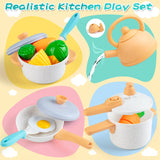 1 x RAW Customer Returns Sundaymot mud kitchen for kids outdoor, children s kitchen accessories and pot set for role play, play kitchen accessories with cooking uniform fruit for toddlers boys girls - RRP €29.99