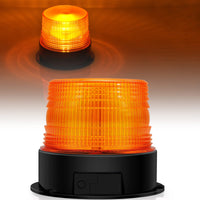 1 x RAW Customer Returns Dinfu LED rotating beacon, rotating beacon battery yellow 12V wireless magnet warning light orange warning light flashing light strobe beacon light for car truck tractor vehicle UTV SUV J-eep - RRP €28.99