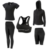 1 x RAW Customer Returns JULY S SONG Yoga Clothing Suit Set of 5 Tracksuit Running Clothing Gym Fitness Clothing - RRP €42.35