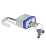 1 x RAW Customer Returns Belle Vous Steel Padlock Set Laminated, Padlock with 2 Keys 4pcs - 6mm Shackle 6.4x 4.2x 2.4cm Security Lock Padlock Weatherproof Indoor Outdoor Locker Lock with Key - RRP €22.99