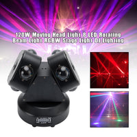 1 x RAW Customer Returns Areyourshop 120W LED stage light moving head with 8 RGBW 4in1 beam spotlights, DMX512 control, DJ light voice control for DJ, disco, wedding, KTV, party lighting - RRP €151.25