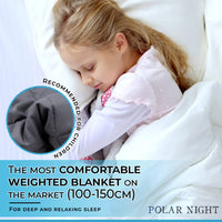 1 x RAW Customer Returns Polar Night weighted blanket for children 100 x 150 cm, 3 kg, weighted blanket for deep sleep, heavy blanket, therapy blanket made of 100 microfiber, relaxation blanket Oeko-TEX 100 Standard, heavy duvet - RRP €51.48