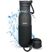 1 x Brand New MyWelfare 500ml insulated bottle with 2 lids, 15 hours hot 30 hours cold, Vacuum separation insulated bottle with double wall - Sports bottle - RRP €19.28