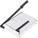 1 x RAW Customer Returns Voluker A4 Paper Cutter, Metal Base, Lever Cutter, Safety Protection, Simultaneous Cutting 10 Sheets of Paper, 32.5 x 25 x 3 cm, White - RRP €43.27