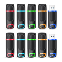 1 x RAW Customer Returns 10 Pack USB Sticks 32GB, Vansuny USB Stick 32GB 2.0, 10 Pack USB 32GB Data Storage Backup for PC Desktop Laptop Car Audio Game Consoles Colors  - RRP €35.69