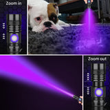 4 x RAW Customer Returns DARKBEAM Rechargeable UV Flashlight, Wood Lamp Black Light, 395nm Ultraviolet Portable Mini LED Clip-on Flashlights, Pet Urine Stain Detectors, 400nm Resin - RRP €87.96