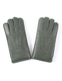 1 x Brand New YISEVEN Men s Classic Lambskin Leather Gloves Shearling Thick Fur Winter Gloves Men s Gloves Lined Fur Gloves Car Finger Gloves Gifts, Green M - RRP €27.6