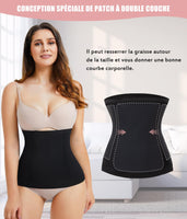 1 x RAW Customer Returns Gotoly Slimming Belt Flat Belly Women Invisible Corset Slimming Belt Waist Trainer Black SM - RRP €27.6