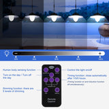 1 x RAW Customer Returns ENCOFT Solar Hanging Lamp for Outdoor Solar Lamps with Motion Sensor Garden Lights Solar Lights with Remote Control Pendant Light Waterproof Dimmable for Balcony Pavilion Garage Porch Cold Light - RRP €39.06