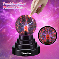 1 x RAW Customer Returns Magic Plasma Ball Theefun Mini Luminous Portable Ball Electrostatic Ball Touch Sensitive Lightning Ball, Flashing Educational Toy Physics Flash Light Plasma Lamp Sphere Light Effects - RRP €17.69