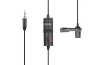 1 x RAW Customer Returns BOYA BY-M1 3.5 mm Black lavalier microphone for smartphone and canon or nikon camera - RRP €18.68