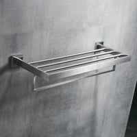 1 x RAW Customer Returns Towel rack wall bathroom towel holder made of brushed stainless steel, matte finish - RRP €50.41