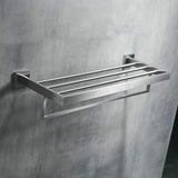 1 x RAW Customer Returns Towel rack wall bathroom towel holder made of brushed stainless steel, matte finish - RRP €50.41