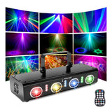 1 x RAW Customer Returns Disco light party light, DMX 13 Lens LED light organ RGB DJ disco lights projector music controlled, effect spotlight for KTV family reunion wedding birthday Halloween - RRP €81.67