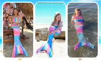 1 x RAW Customer Returns DNFUN girls mermaid tail for swimming for children with mermaid fin, M9,150 - RRP €45.37