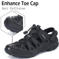 1 x RAW Customer Returns SAGUARO Women s Trekking Sandals Breathable Non-Slip Men s Closed Toe Sports Sandals Summer Outdoor Shoes Black 37 EU - RRP €42.99