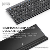 1 x RAW Customer Returns iClever GK03 2.4G Keyboard Mouse Set Wireless Aluminum Wireless Slim Keyboard QWERTZ Layout German for Computer Desktop PC Laptop Surface Windows 10 8 7 Vista XP 2.4GHz, USB  - RRP €39.31