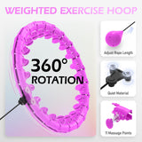 1 x Brand New Hula Hoop Adults, 24 Knots Smart Hula Hoop with Weight Ball, Quiet Fitness Hoop, Never Falls, Hulahub Hoop for Losing Weight - RRP €21.99