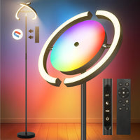 1 x RAW Customer Returns OTREN LED floor lamp living room, ceiling floodlight floor lamp dimmable with remote control touch control, RGB floor lamp for bedroom, office hotel, 28W, 182CM - RRP €70.99