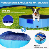 1 x RAW Customer Returns Ezilif Dog Pool for Large Small Dogs, Foldable Dog Pool Non-Slip, 160 x 30cm Swimming Pool for Dogs Thickened PVC, Paddling Pool Dog Wear-Resistant, Dog Bathtub Swimming Pool - RRP €45.36