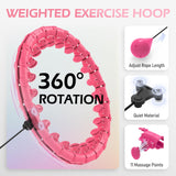 8 x Brand New Hula Hoop Adults, 24 Knots Smart Hula Hoop with Weight Ball, Quiet Fitness Hoop, Never Falls, Hulahub Hoop for Losing Weight - RRP €192.08