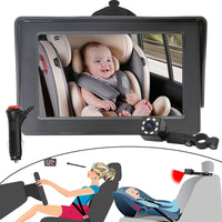 1 x RAW Customer Returns Baby Car Mirror Camera, Baby Camera for Back Seat, 360 Adjustable HD Night Vision Car Baby Monitor Camera with 150 Wide Angle View, 4.3 Inch Screen, Watch Baby s Every Move - RRP €39.08